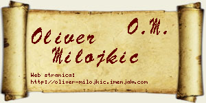 Oliver Milojkić vizit kartica